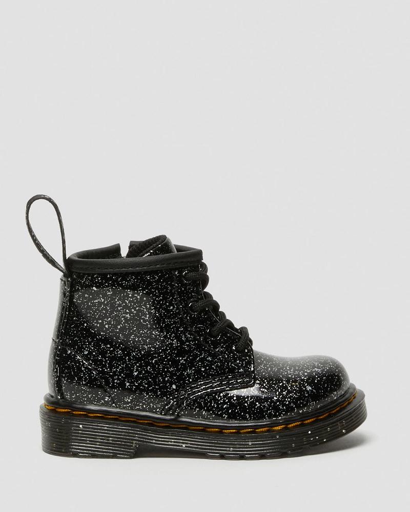 Dr Martens Infant 1460 Glitter Ankle Vrijetijdslaarzen Kinderen Zwart | NL 163YXF